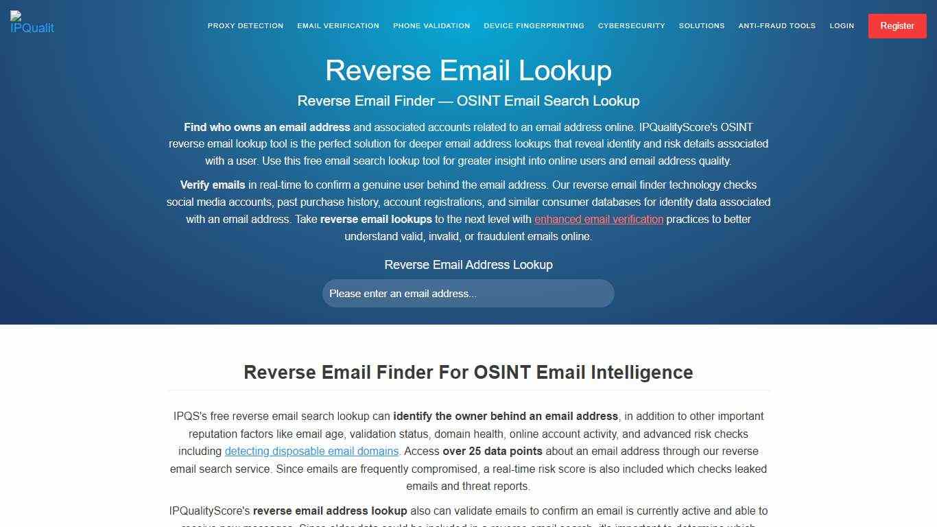 Reverse Email Lookup — Free Reverse Email Finder